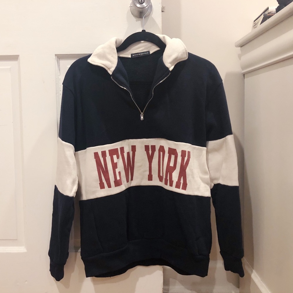 Brandy Melville Collared Quarter Zip Sweatshirt